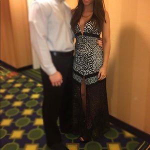 Strapless lace maxi dress/ gown